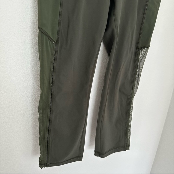 Lululemon Speed Up Crop Leggings High Mesh 21” Inseam Camo Green Size 8 Women’s - Picture 7 of 9